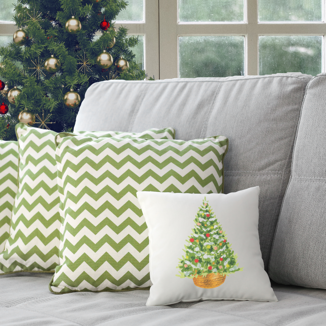 Basket Tree Pillow Cover