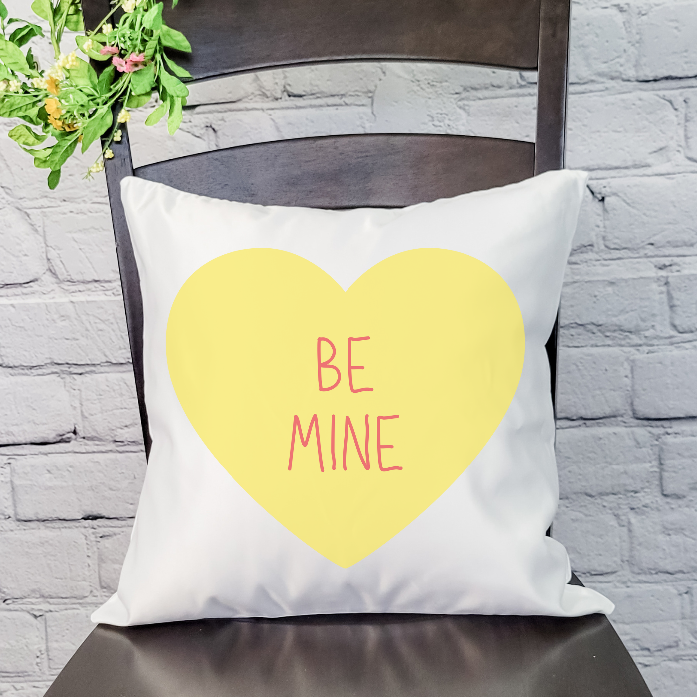 Candy Heart Be Mine Pillow Cover (various colors)