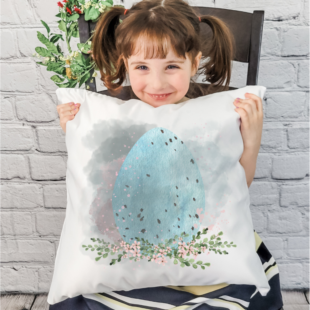 Blue Egg Art Pillow Cover