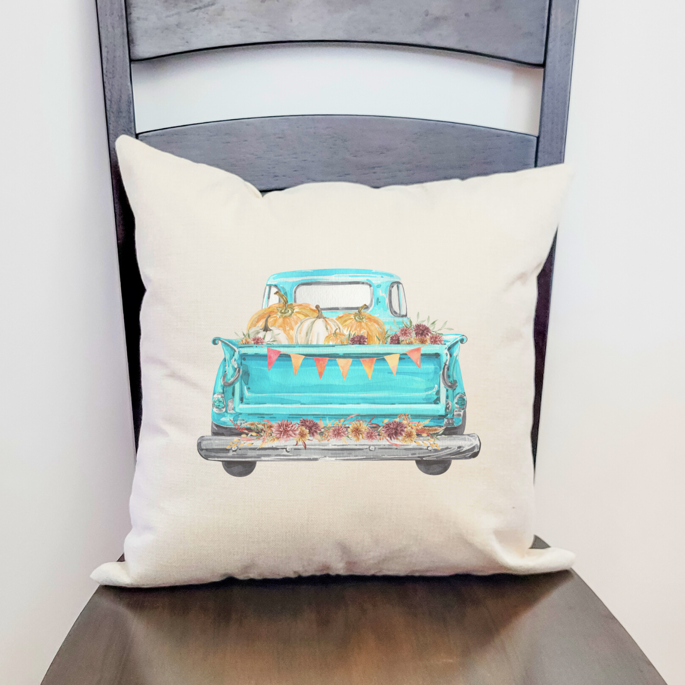 Blue Truck Tailgate Pillow Cover