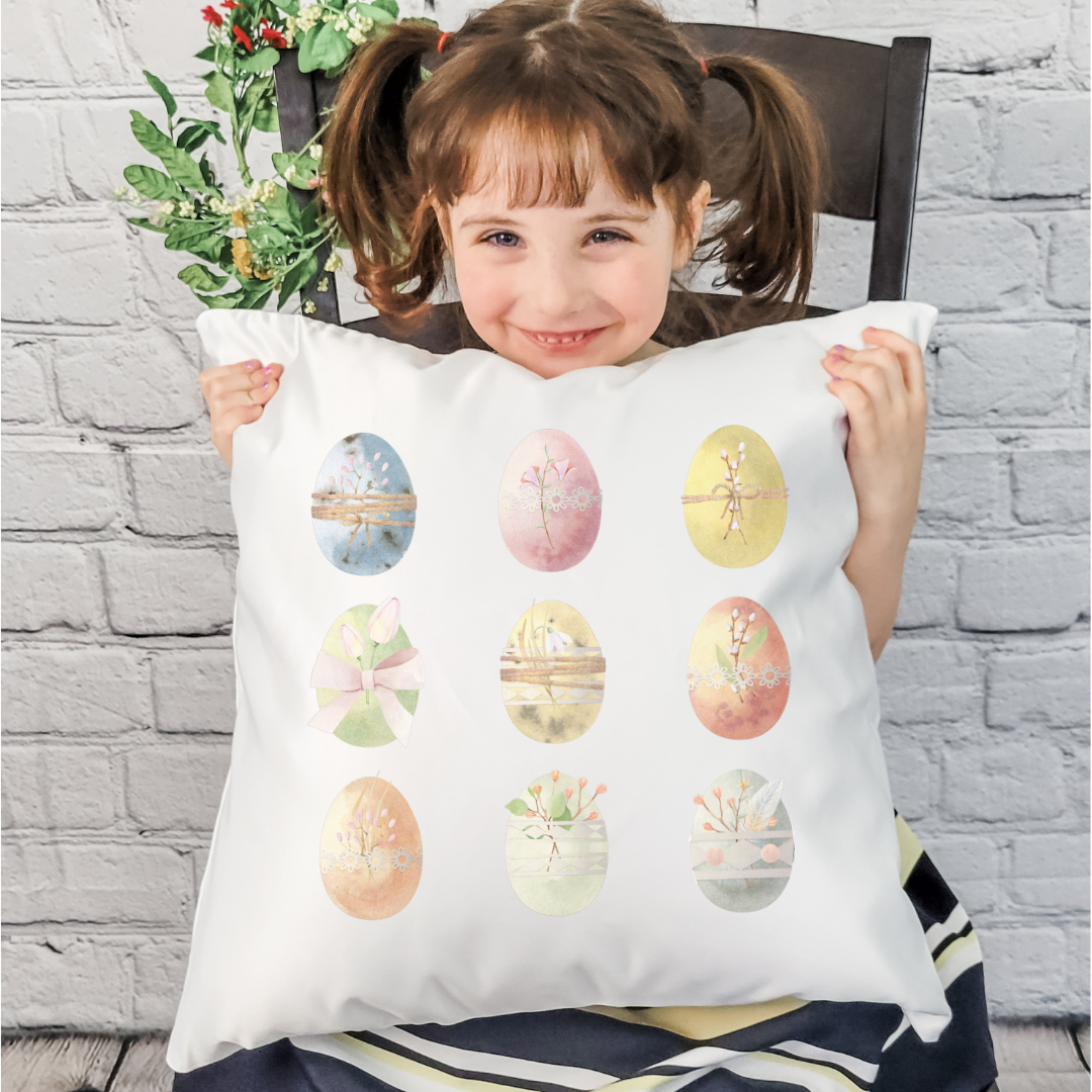 Botanical Eggs Pillow Cover