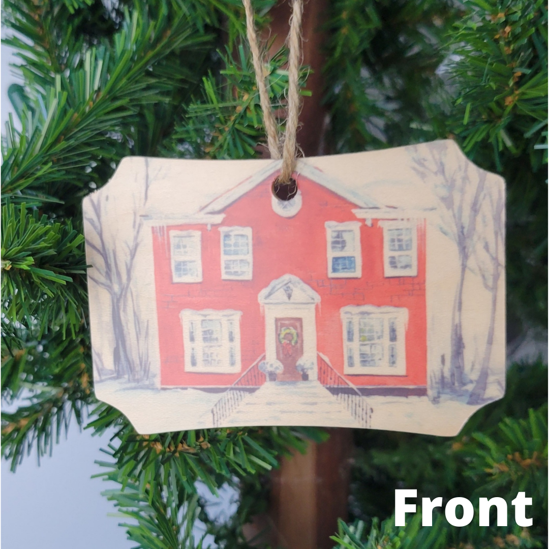 Personalized First Home Hardwood Ornament