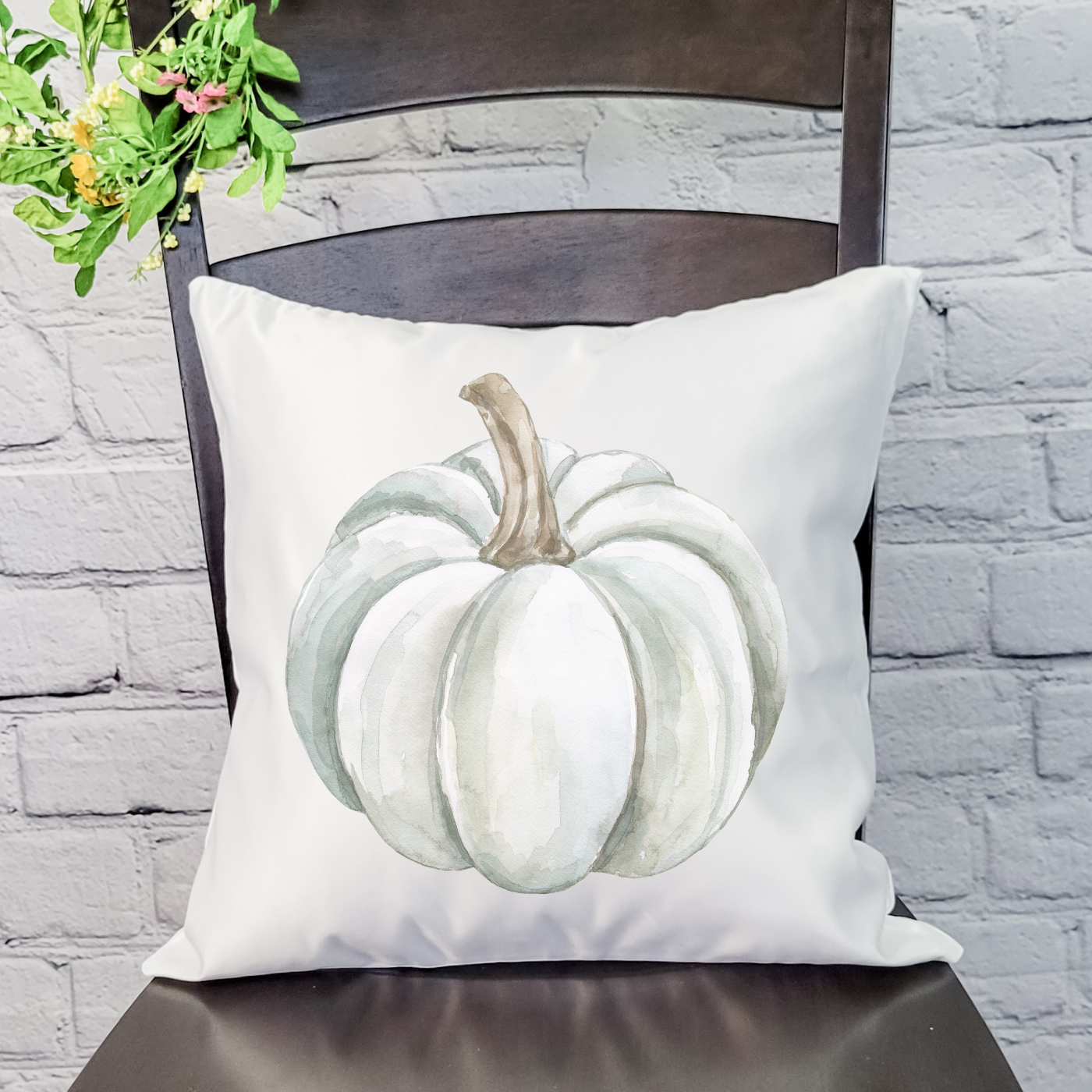 Gray Pumpkin Pillow Cover