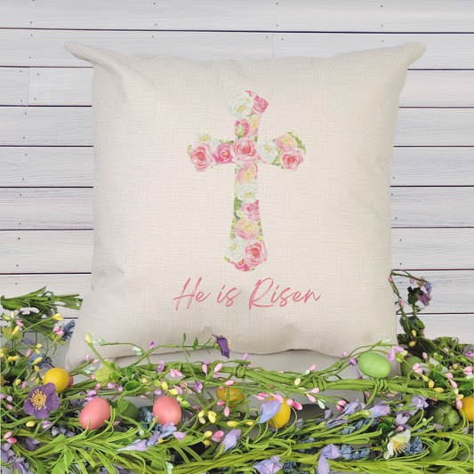 He Is Risen Pillow Cover