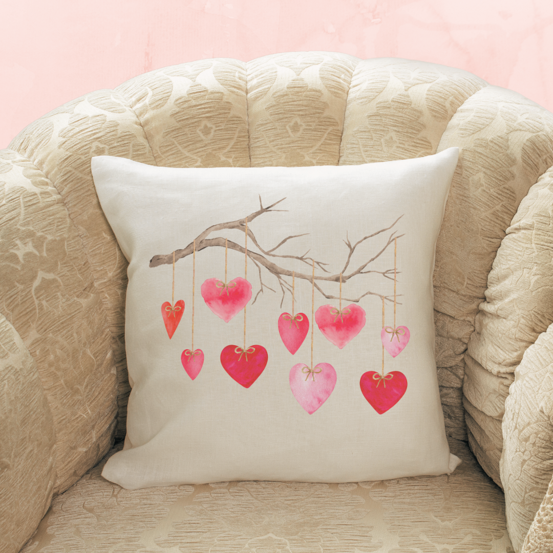 Heart Branch Pillow Cover