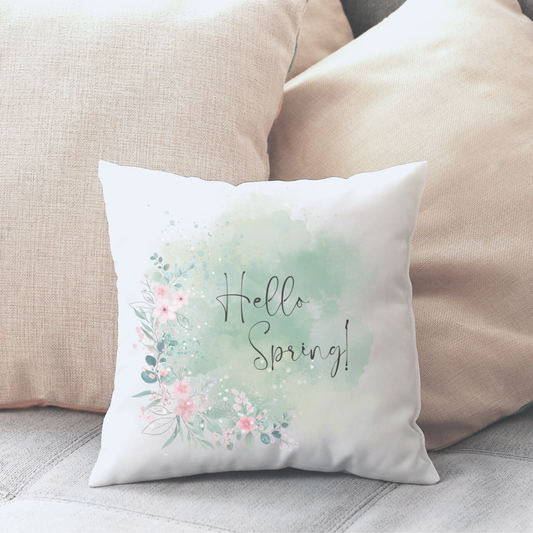 Hello Spring Art Pillow Cover