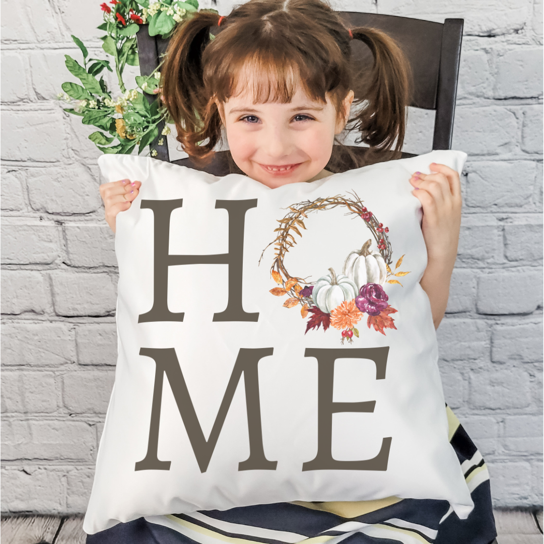 Home Wreath Pillow Cover