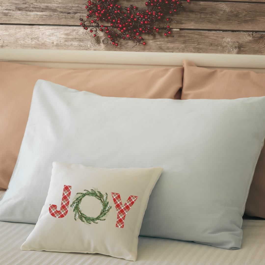 J O Y Pillow Cover