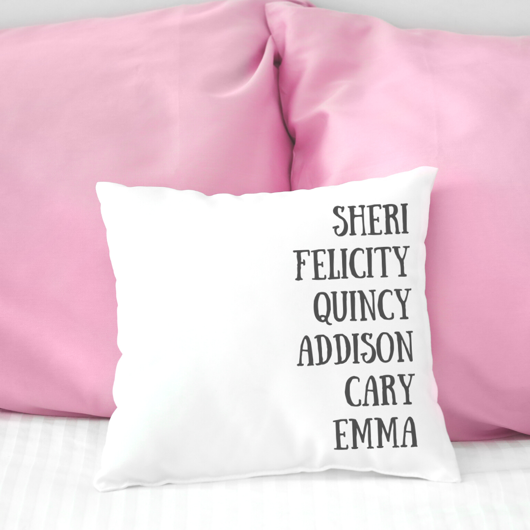 Personalized Kids' Names Pillow Cover
