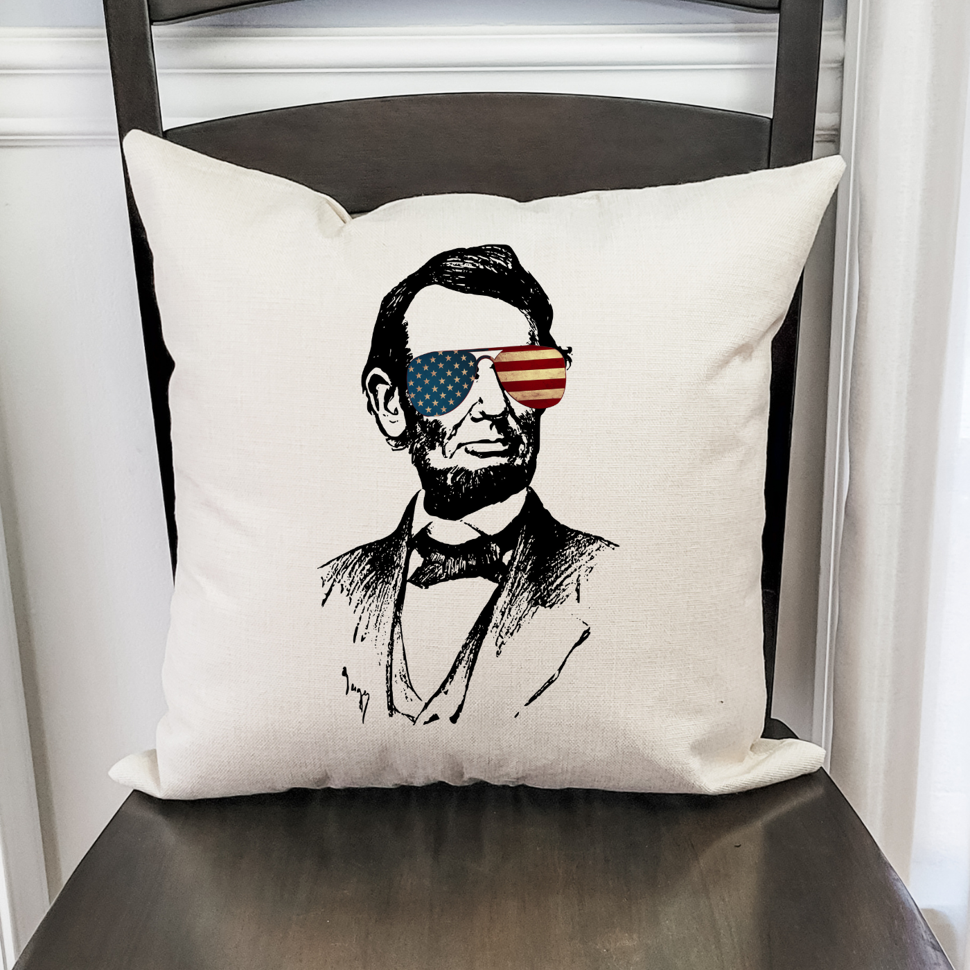 Lincoln Sunglasses Pillow Cover