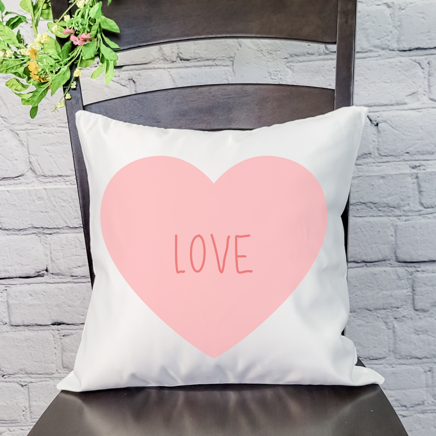 Candy Heart Love Pillow Cover (various colors)