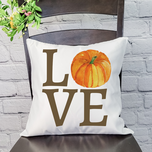 Love Pumpkin Pillow Cover