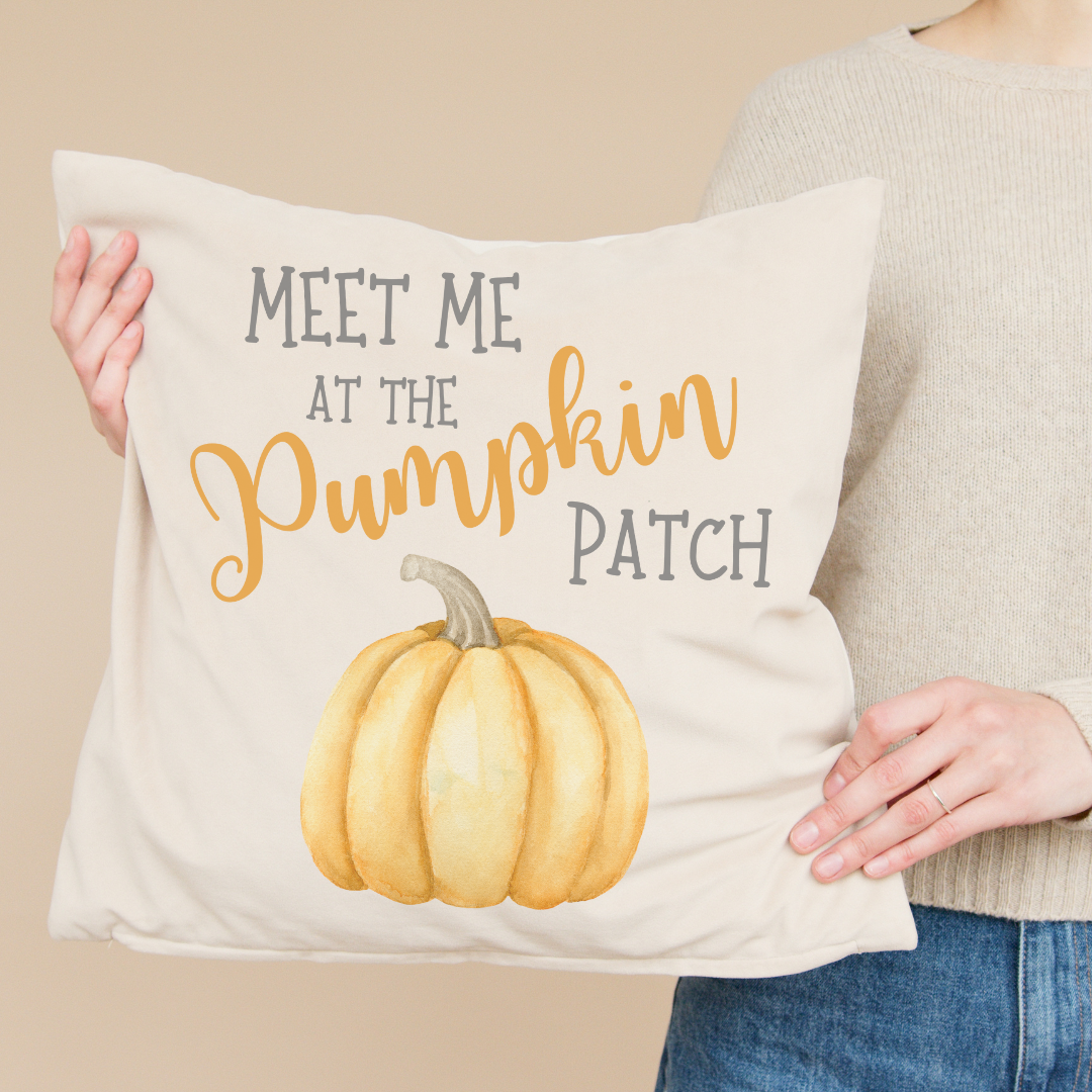 Meet Me at the Pumpkin Patch Pillow Cover