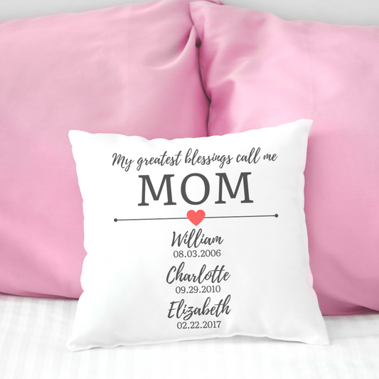 Personalized Greatest Blessings Pillow Cover