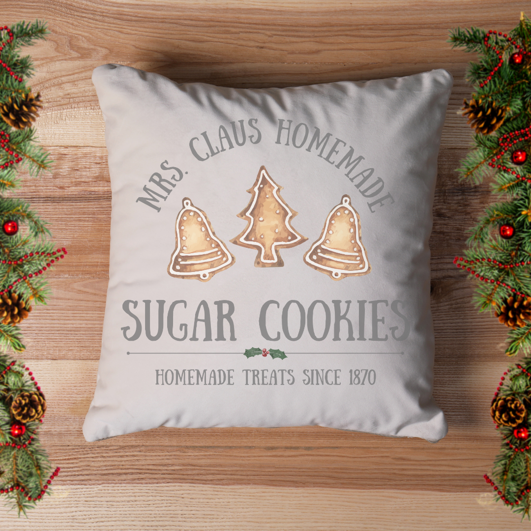 Mrs. Claus Sugar Cookies Pillow Cover