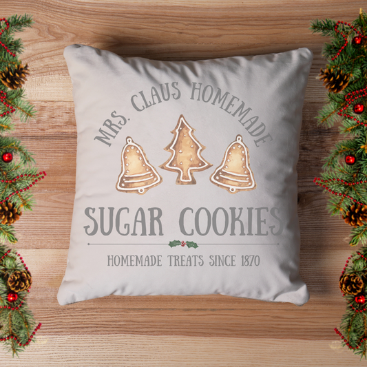 Mrs. Claus Sugar Cookies Pillow Cover