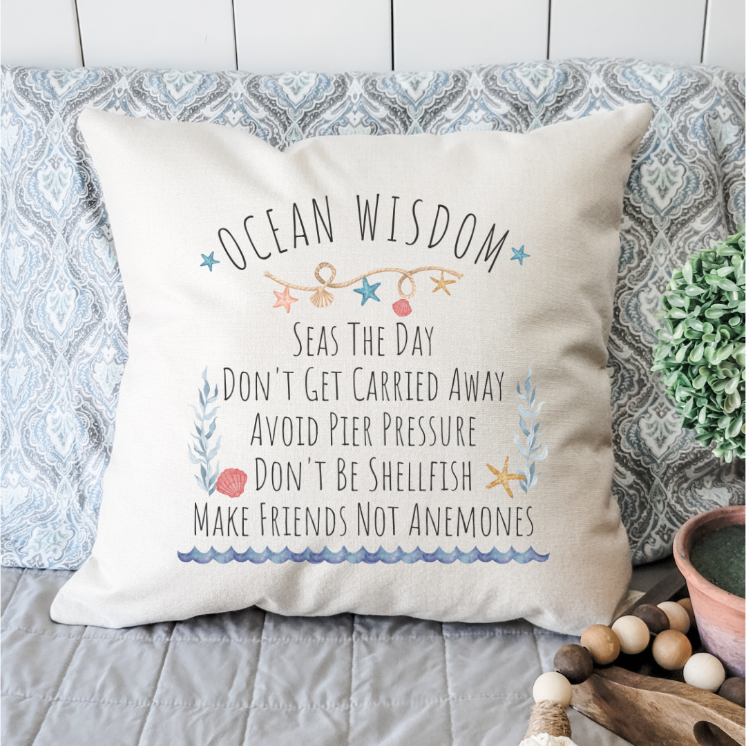 Ocean Wisdom Pillow Cover