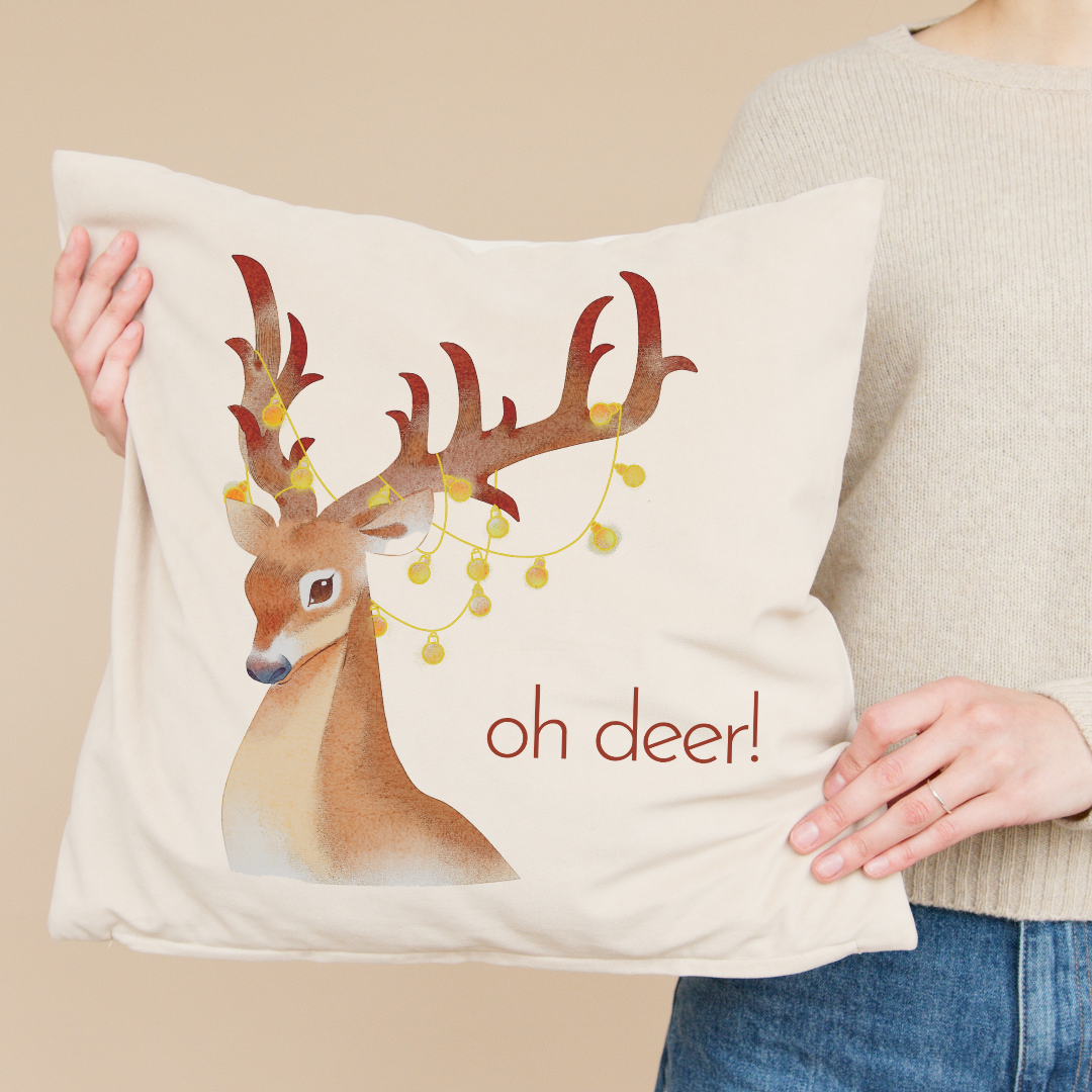 Oh Deer! Pillow Cover
