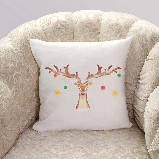 Ornament Reindeer Pillow Cover