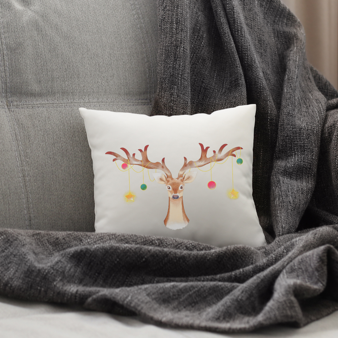 Ornament Reindeer Pillow Cover