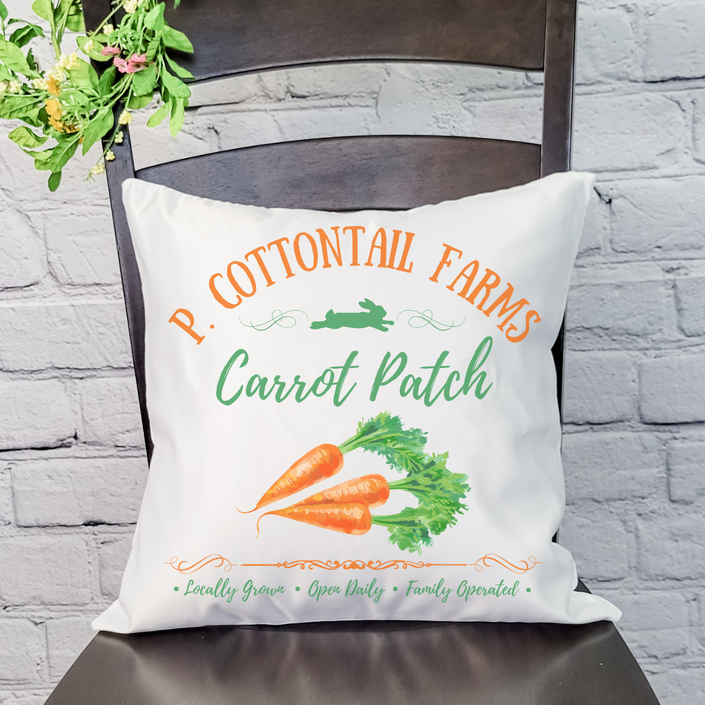 P. Cottontail Farms Pillow Cover