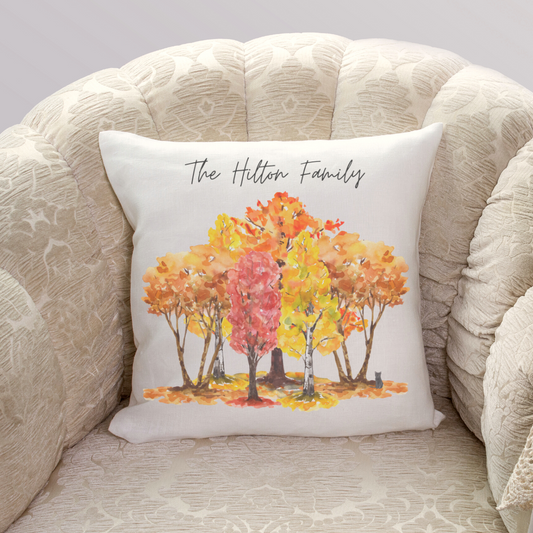 Personalized Autumn Grove Pillow Cover