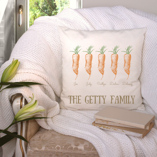 Personalized Carrots Pillow Cover