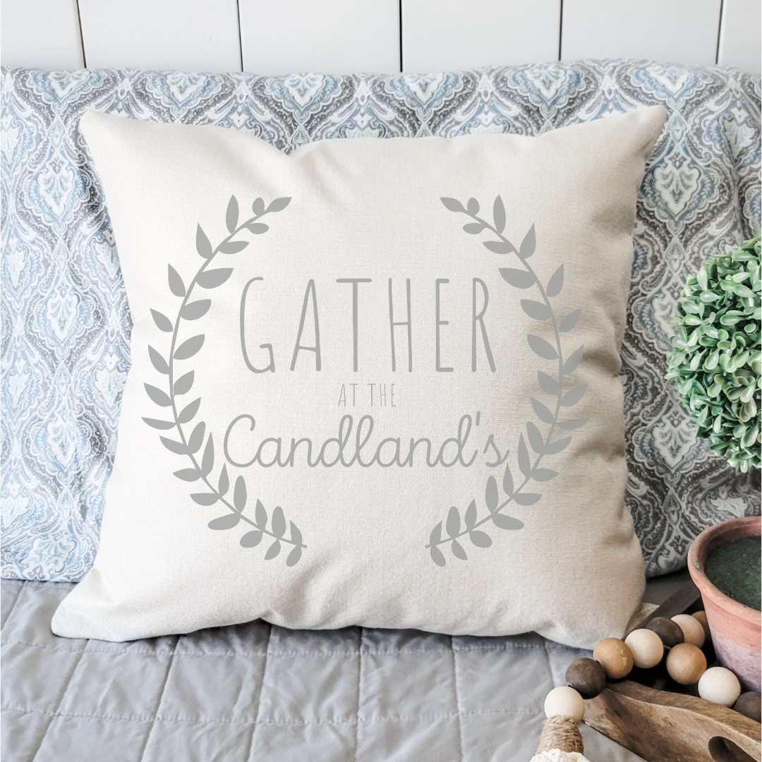 Personalized Gather Pillow Cover