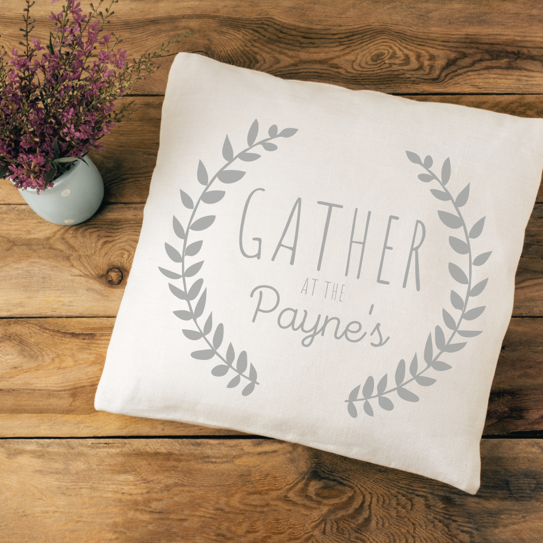 Personalized Gather Pillow Cover