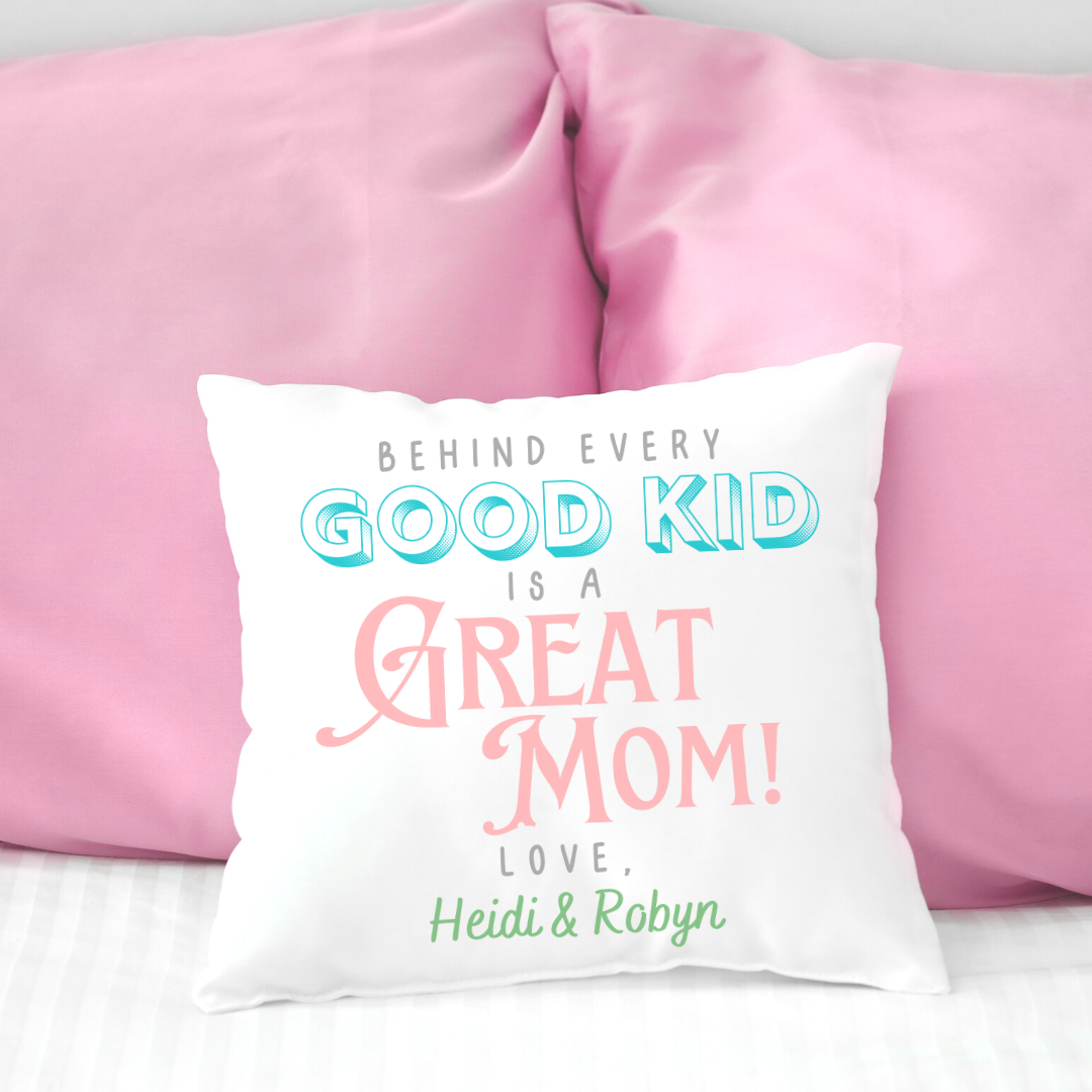Personalized Great Mom Pillow Cover