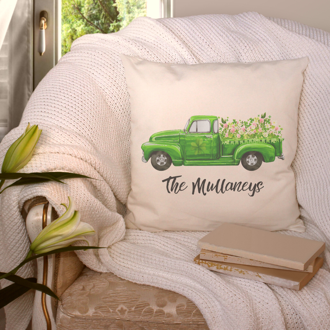Personalized One Lucky Mama Pillow Cover