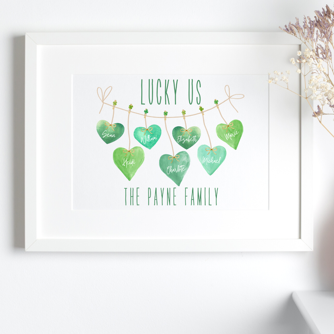 8 1/2 x 11 Personalized Lucky Us Print