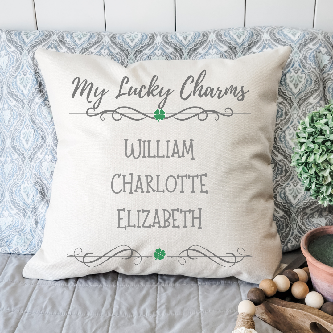 Personalized My Lucky Charms Pillow Cover