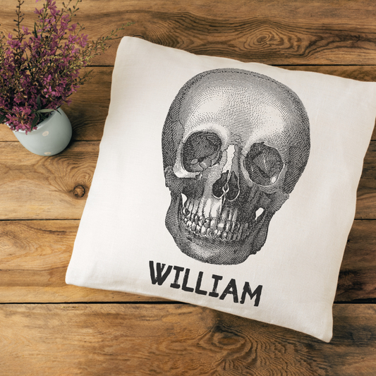 Personalized Skull Pillow Cover