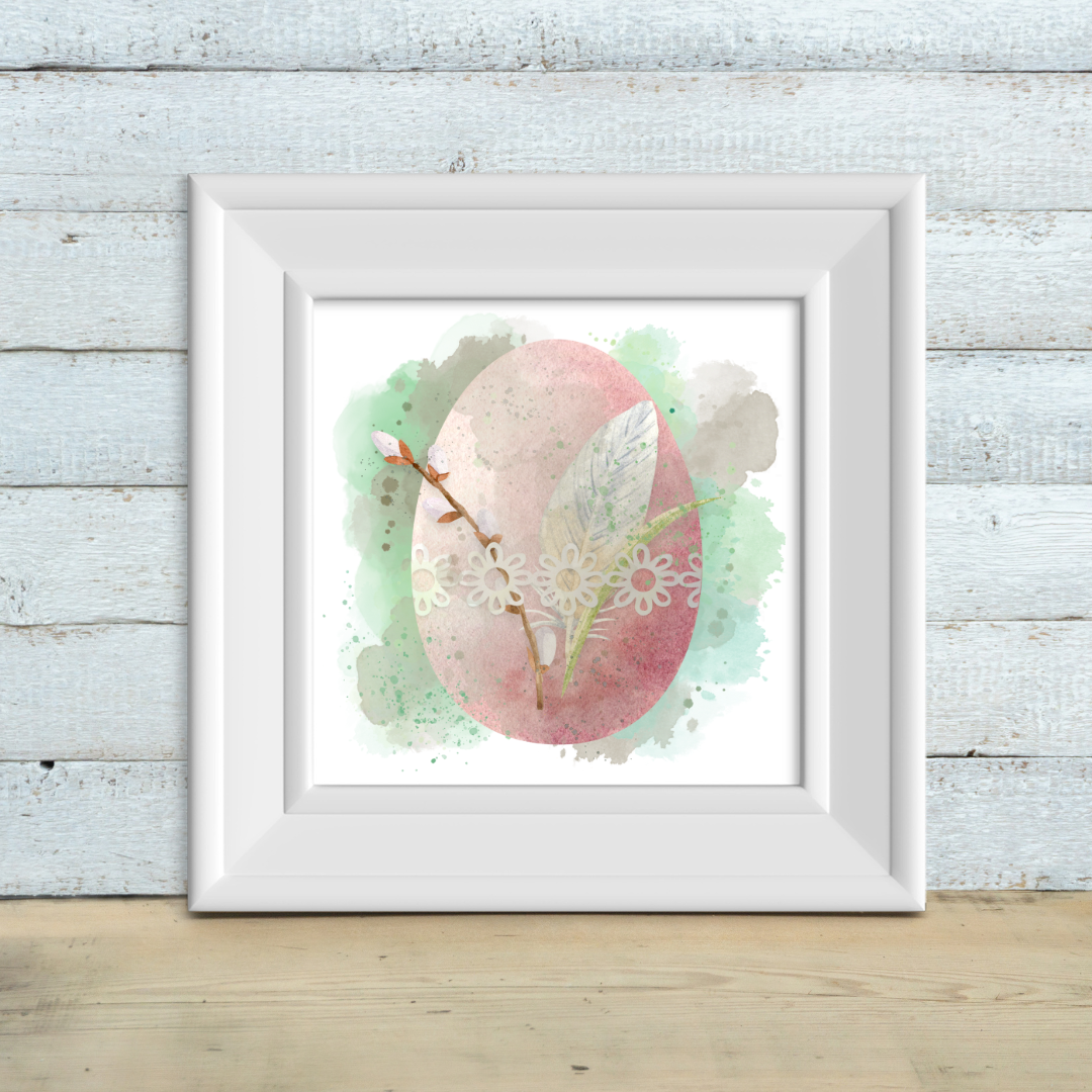 Pink Egg Art Digital Download