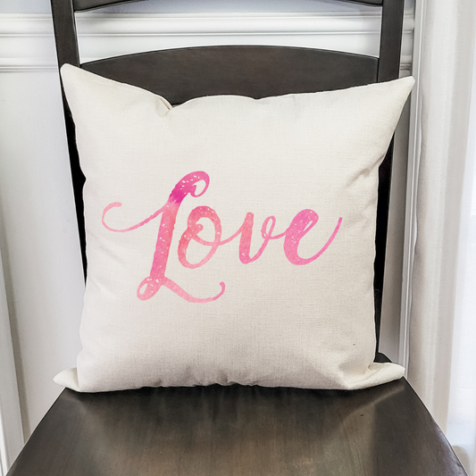 Pink Love Pillow Cover