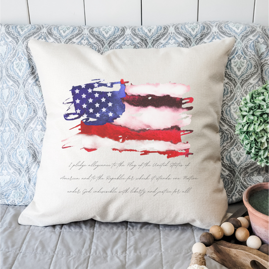 Pledge of Allegiance Pillow Cover
