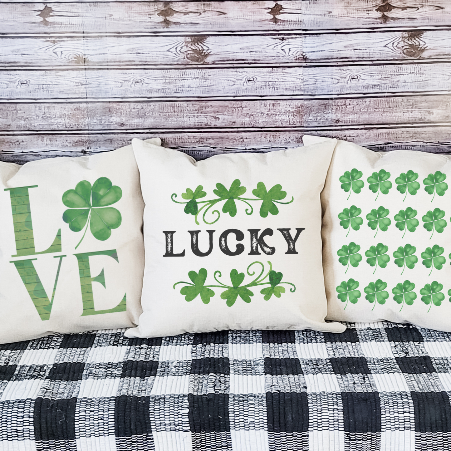 Luck in Green Pillow Cover