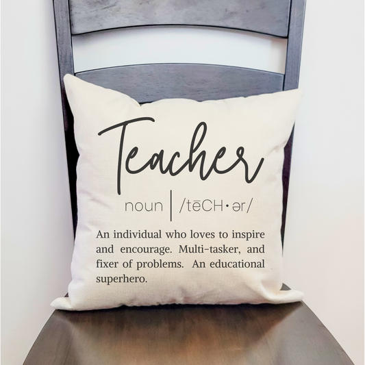 Teacher Definition Pillow Cover