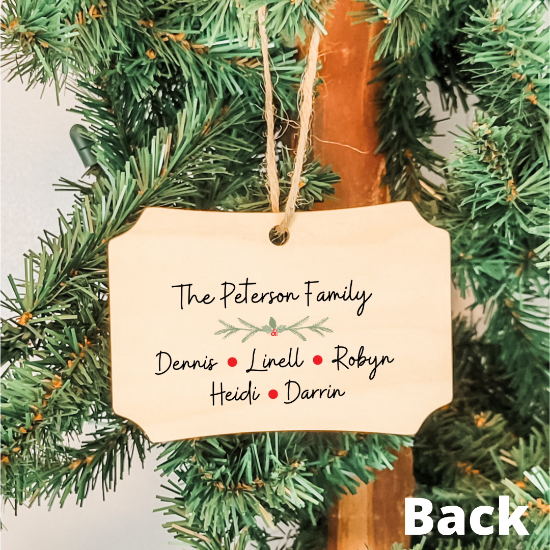Personalized To All a Good Night Hardwood Ornament