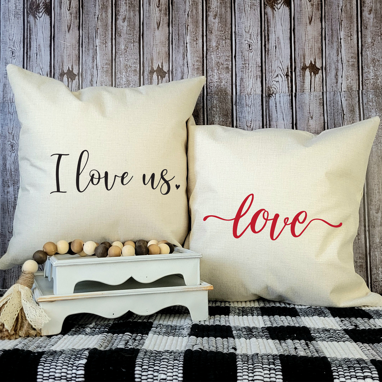 I Love Us Pillow Cover