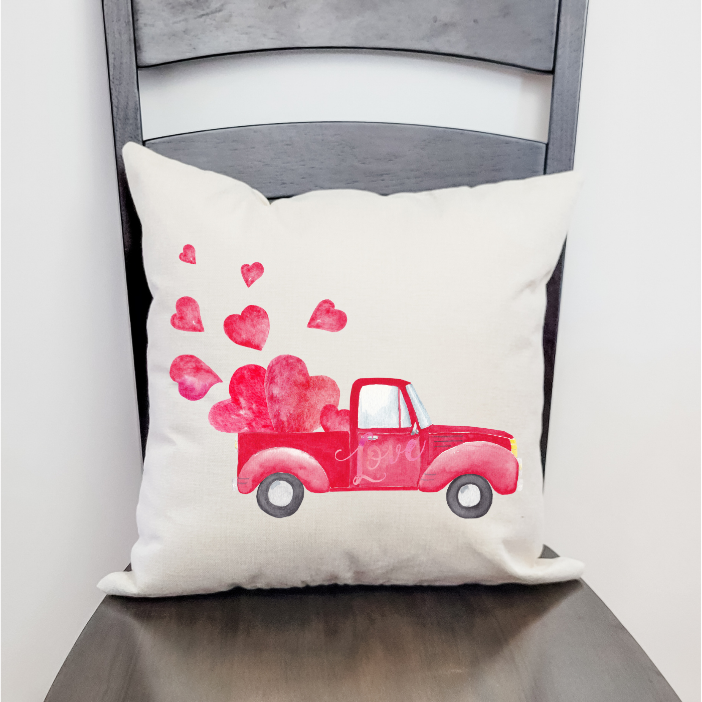 Vintage Love Truck Pillow Cover