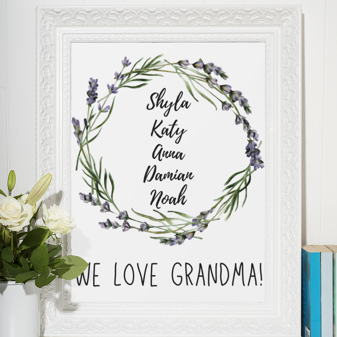 We Love Mom/Grandma Print